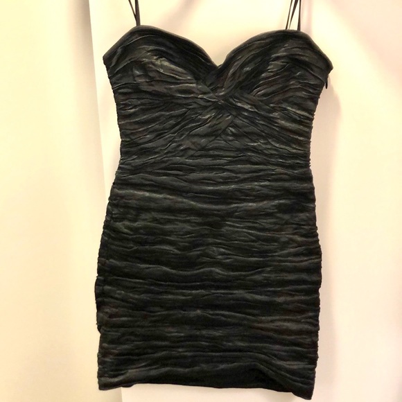 BCBG Strapless Ruched Cocktail Dress - Picture 2 of 4